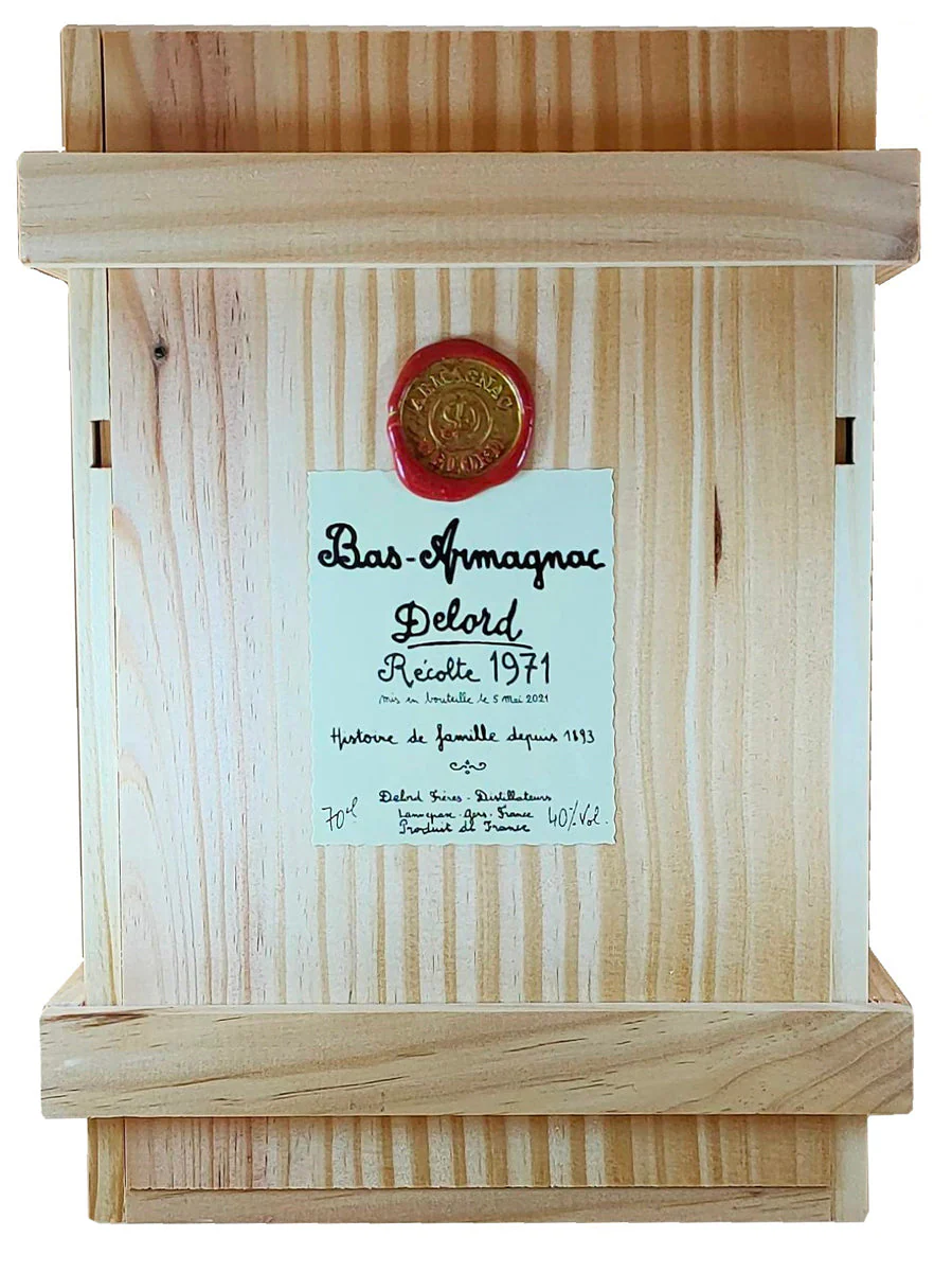 1971 Delord Bas-Armagnac, 40%
