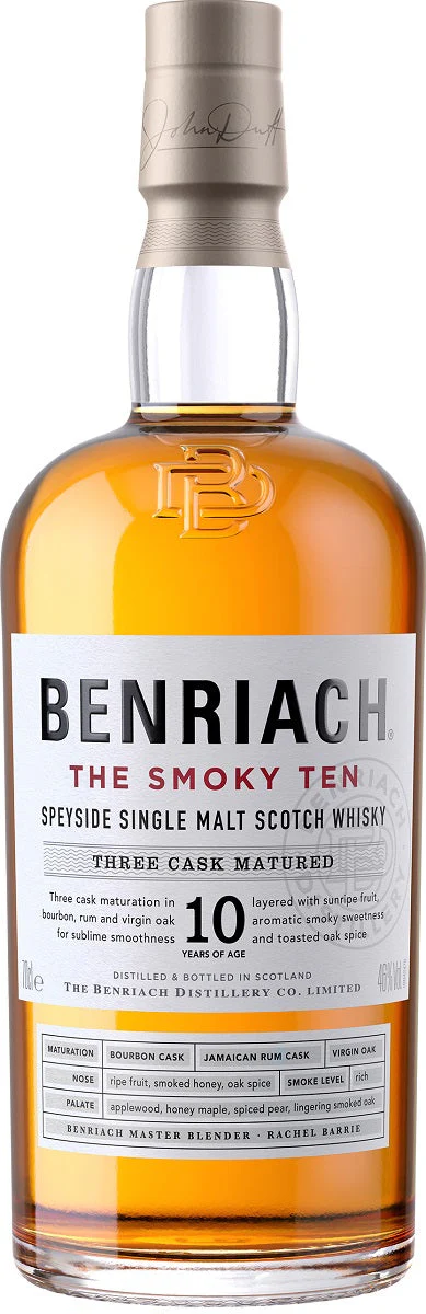BenRiach The Smoky 10-Year-Old Speyside Single Malt Scotch Whisky, 46%