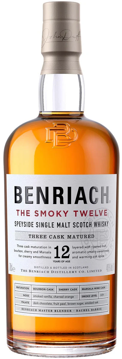 BenRiach The Smoky 12-Year-Old Speyside Single Malt Scotch Whisky, 46%
