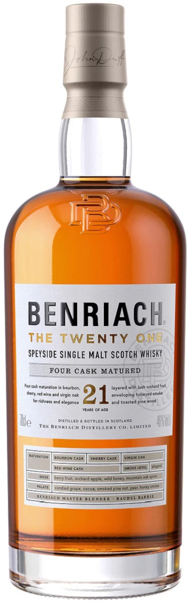 BenRiach 21-Year-Old Speyside Single Malt Scotch Whisky, 46%