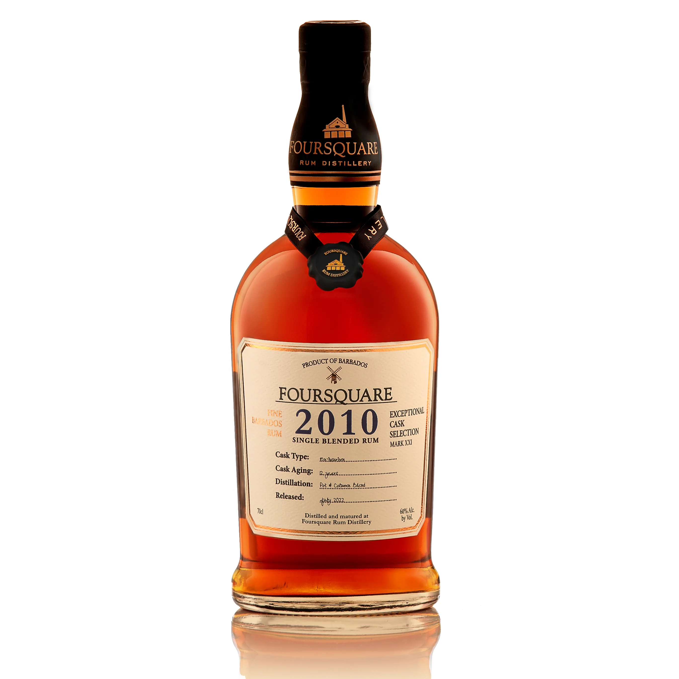 Foursquare 2010 Cask Strength Barbados Rum, 60%