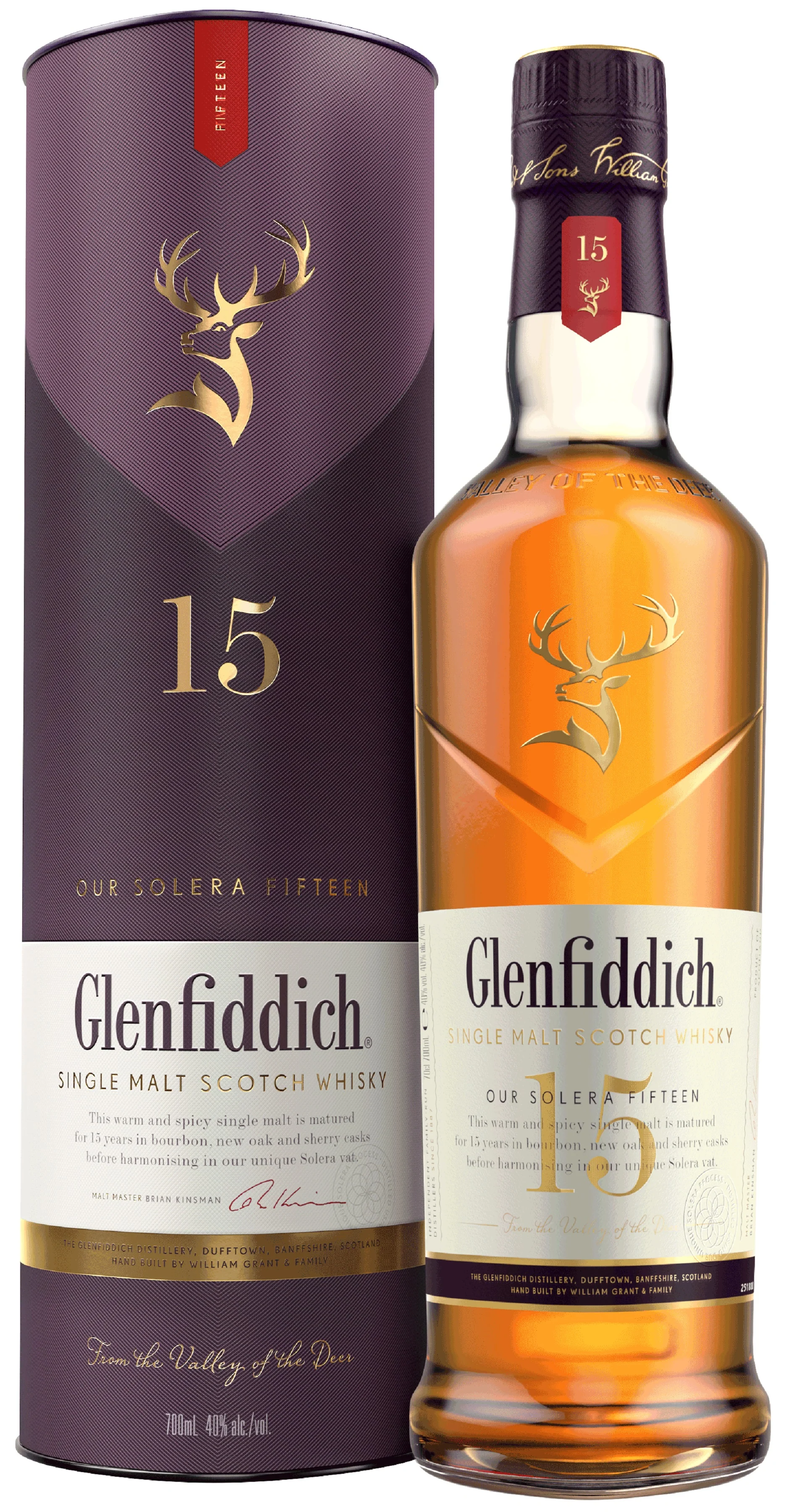 Glenfiddich 15-Year-Old Solera Reserve, Speyside Single Malt Whisky, 4%