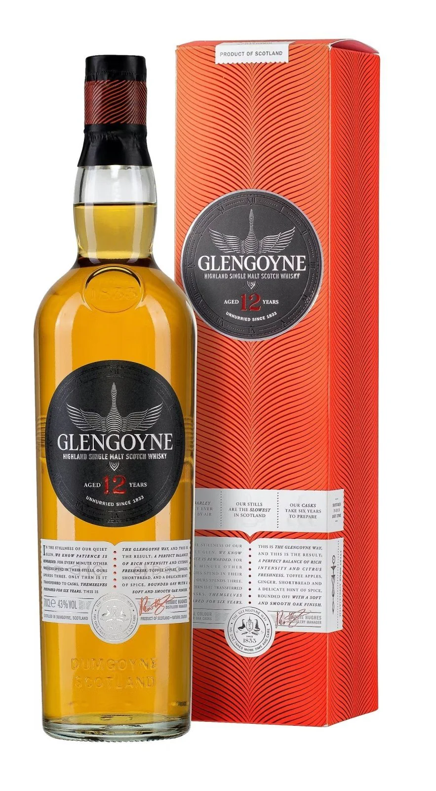 Glengoyne 12-Year-Old Single Malt Scotch Whisky, 43%