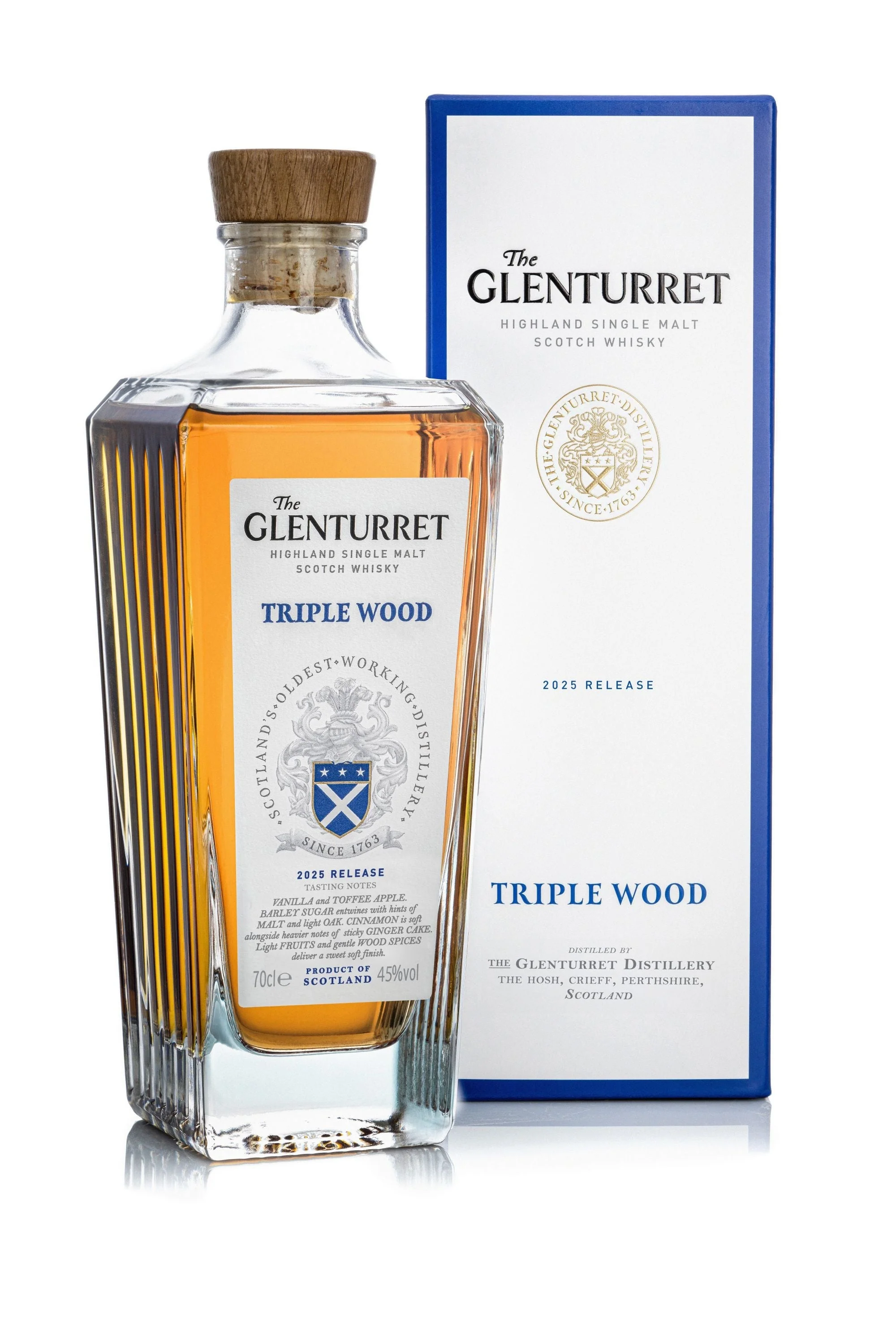 The Glenturret Triple Wood Single Malt Whisky (2025 Release), 45.0%