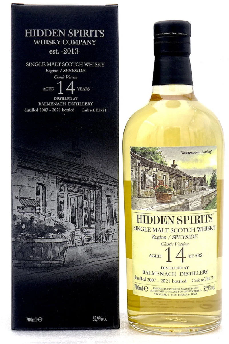 Hidden Spirits, Balmenach 14-Year-Old, Single Malt Scotch Whisky, 51.2%