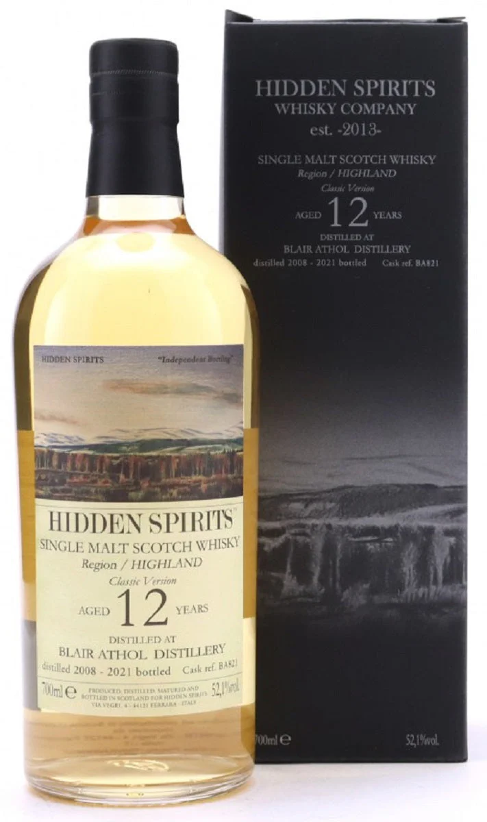 Hidden Spirits, Blair Athol 12-Year-Old, Single Malt Scotch Whisky, 52.9%