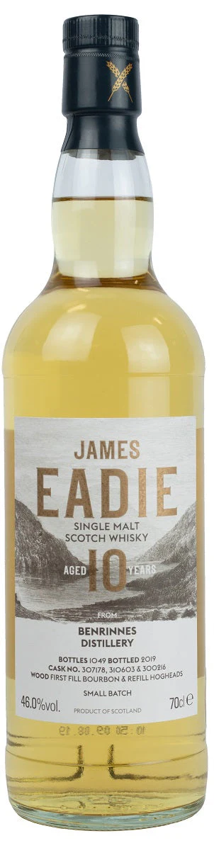 James Eadie Benrinnes 10-Year-Old Single Malt Scotch Whisky, 46%