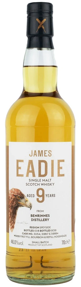 James Eadie Benrinnes 9-Year-Old Single Malt Scotch Whisky, 46%