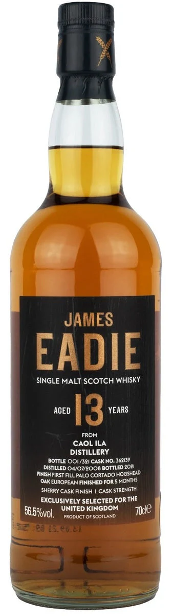 James Eadie Caol Ila 13-Year-Old, Palo Cortado Finish, Single Malt Scotch Whisky, 56.5%