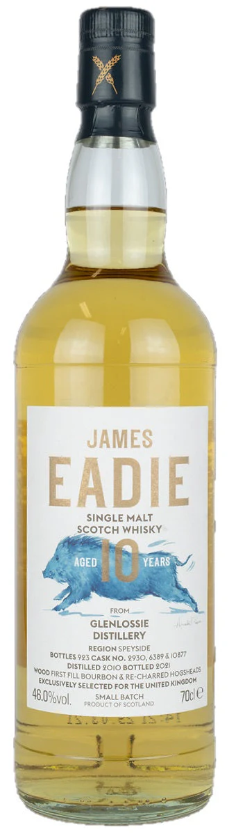 James Eadie Glenlossie 10-Year-Old Single Malt Scotch Whisky, 46%