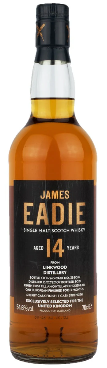 James Eadie Linkwood 14-Year-Old, Amontillado Finish, Single Malt Scotch Whisky, 54.6%