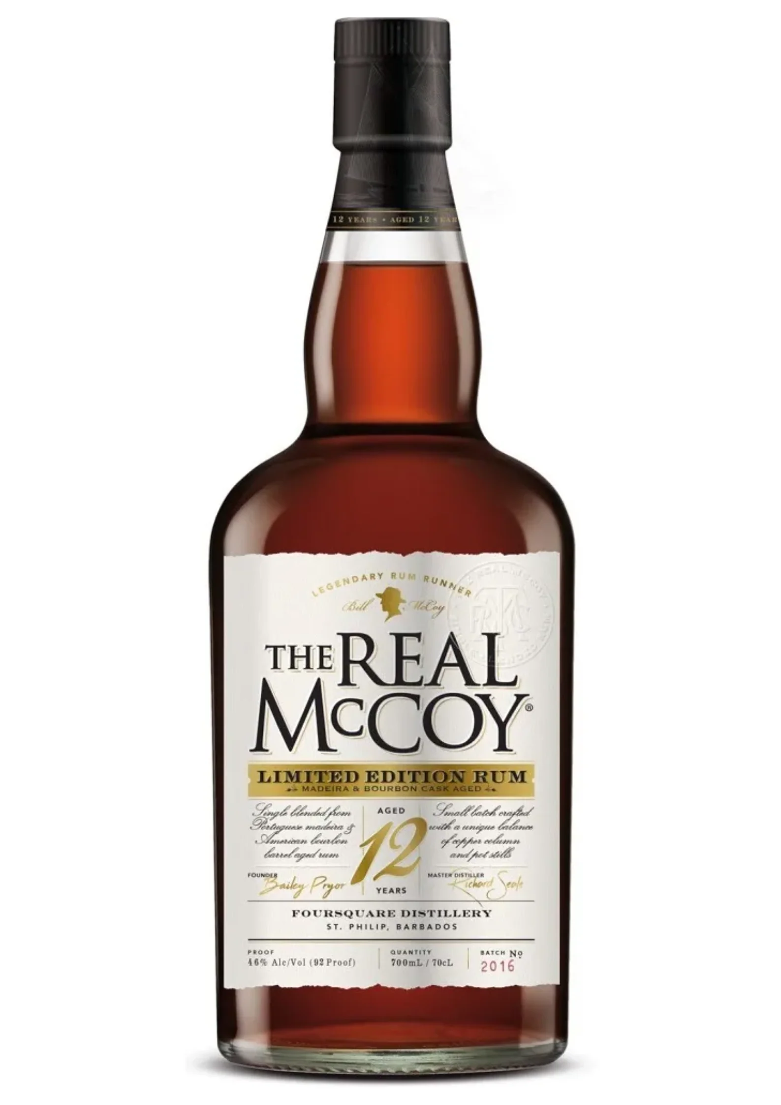 The Real McCoy 12-Year-Old Limited Edition Madeira Cask Rum, 46%