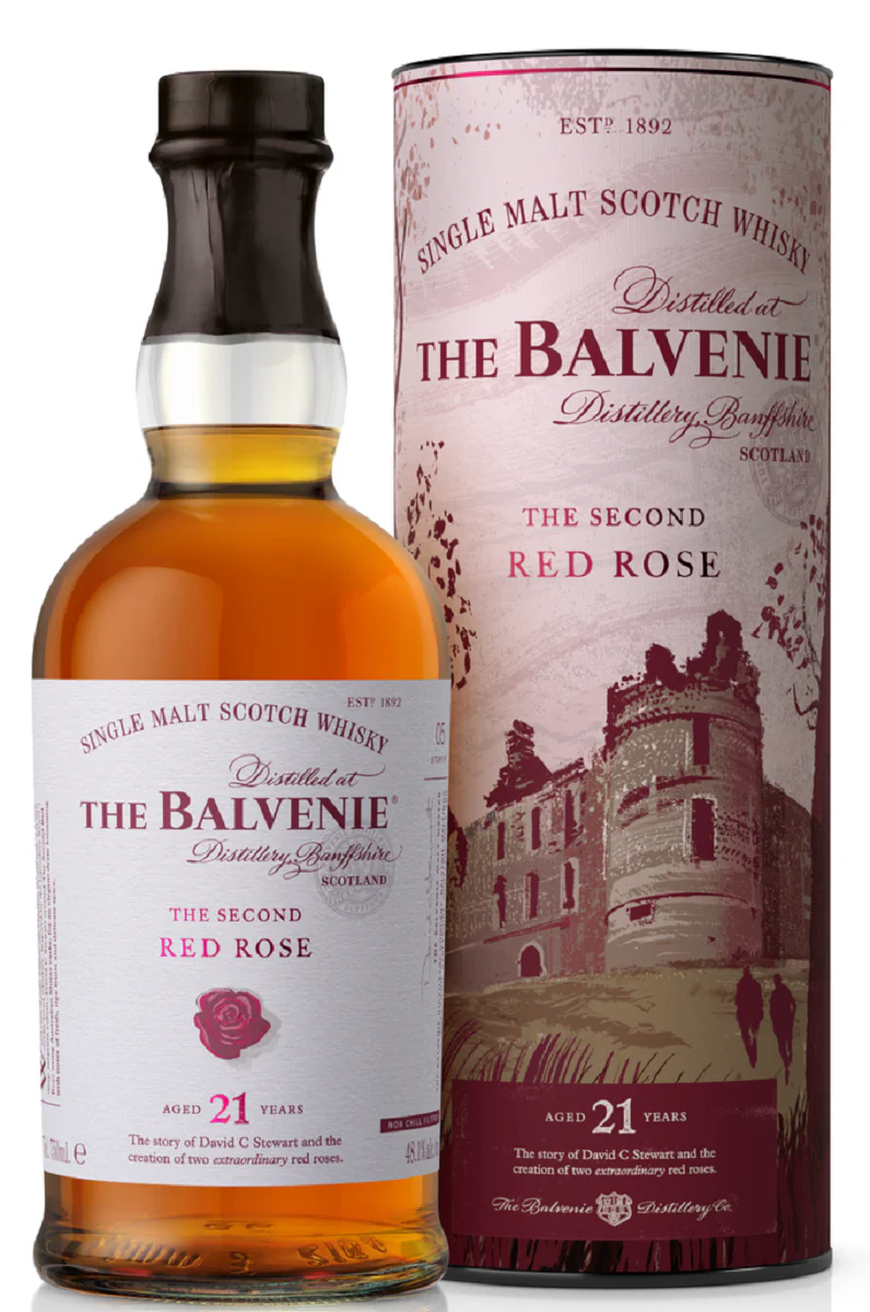 The Balvenie Stories 'Second Red Rose' 21-Year-Old Single Malt Scotch Whisky, 48%