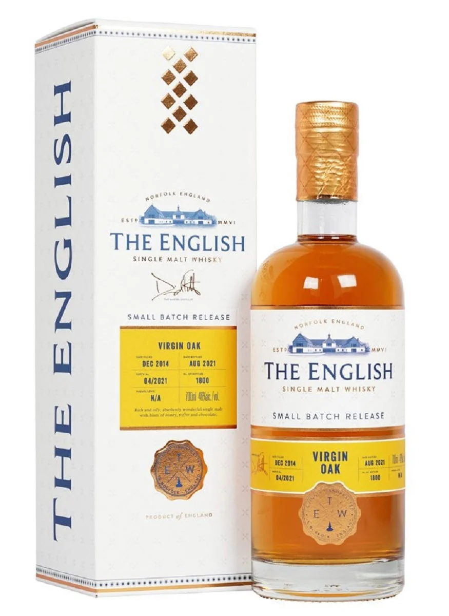 The English Small Batch Virgin Oak Single Malt Whisky, 46%