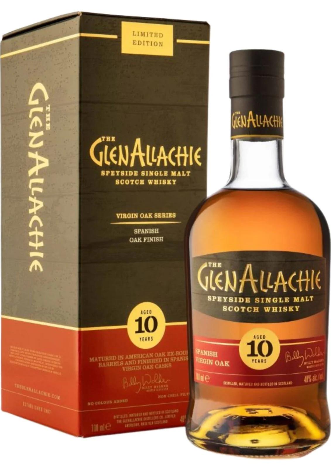 The GlenAllachie 10-Year-Old Virgin Spanish Oak, Batch 3, Speyside Single Malt Whisky, 48%