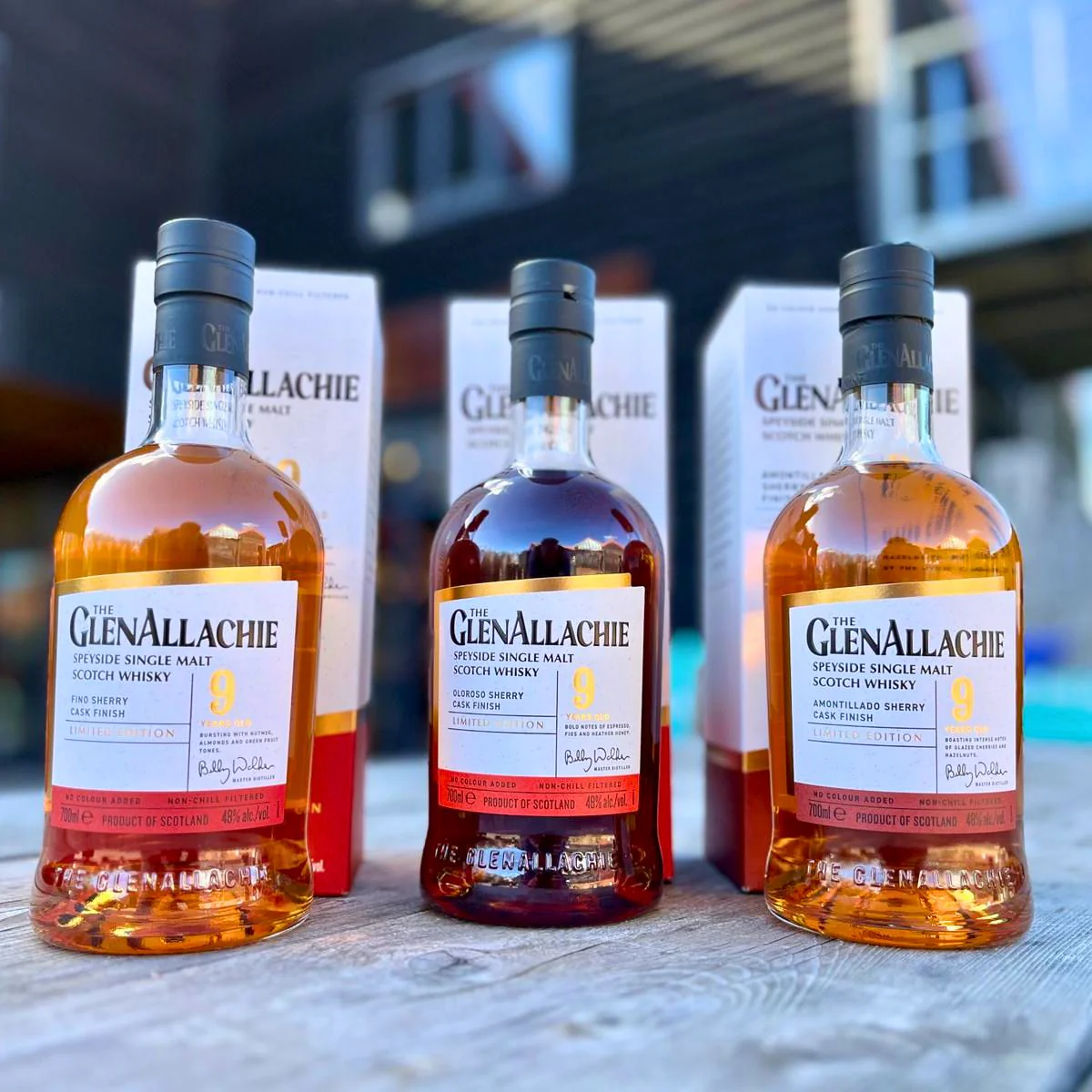 The GlenAllachie Wood Collection Sherry Series Single Malt Whiskies - 3x 70cl