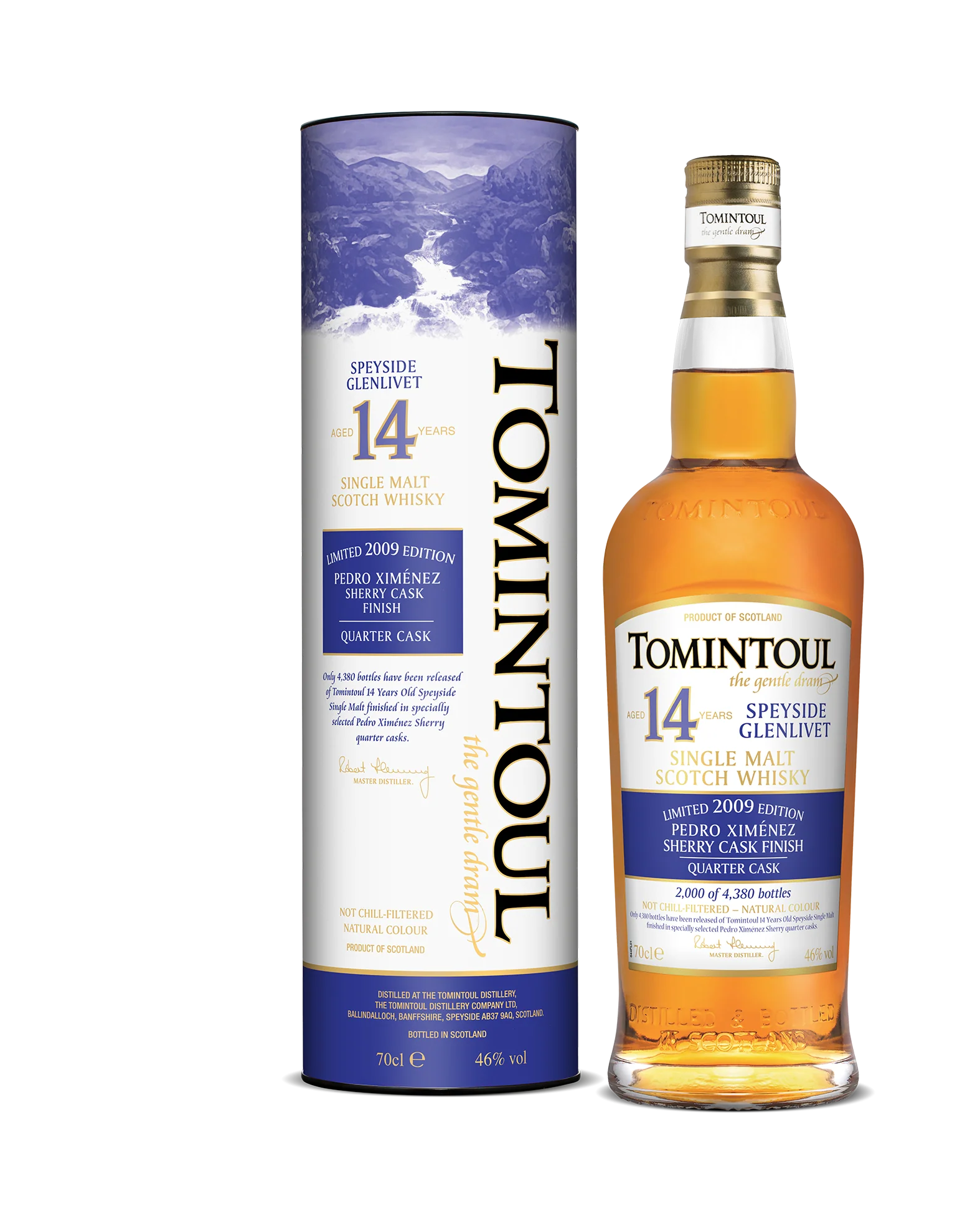 Tomintoul 14-Year-Old 2009 Pedro Ximénez Sherry Quarter Cask Finish Whisky, 46.0%